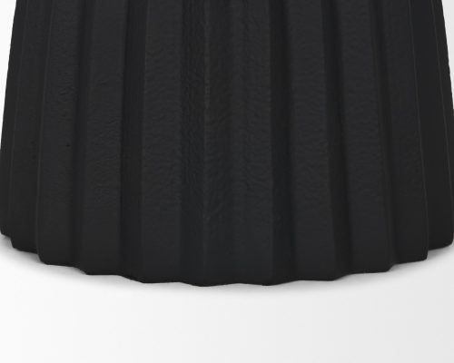 Mercana Ciaran Smooth Fluted Matte Black Metal Decorative Bowl - Image 8