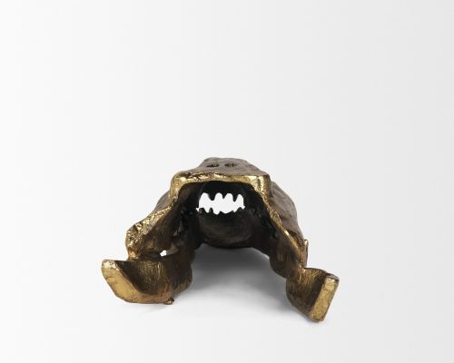 Mercana Alistair Antiqued Gold Cast Metal Decorative Skull Object - Image 5