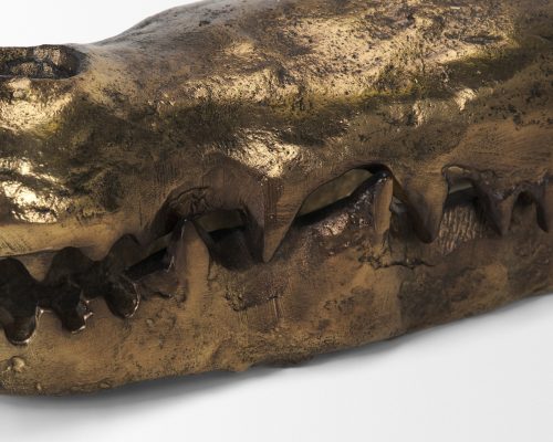 Mercana Alistair Antiqued Gold Cast Metal Decorative Skull Object - Image 8