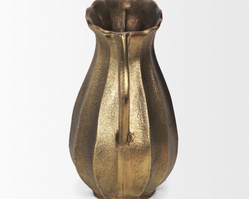Mercana Anya Scalloped Petal Cast Metal Jug - Image 4