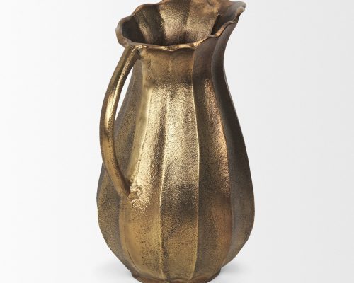 Mercana Anya Scalloped Petal Cast Metal Jug - Image 5