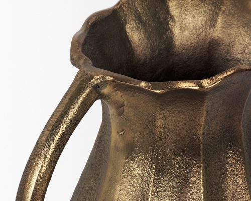 Mercana Anya Scalloped Petal Cast Metal Jug - Image 6