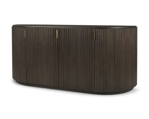 Mercana Terra Fluted Dining Table - 4 Niles Chairs - Terra Sideboard - Image 6
