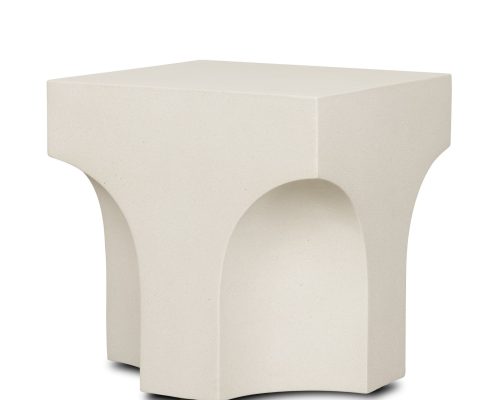 Alternative view of Mercana Bunda Square Sculptural Stone Finish Accent Table