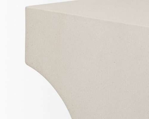 Mercana Bunda Square Sculptural Stone Finish Accent Table - Image 8