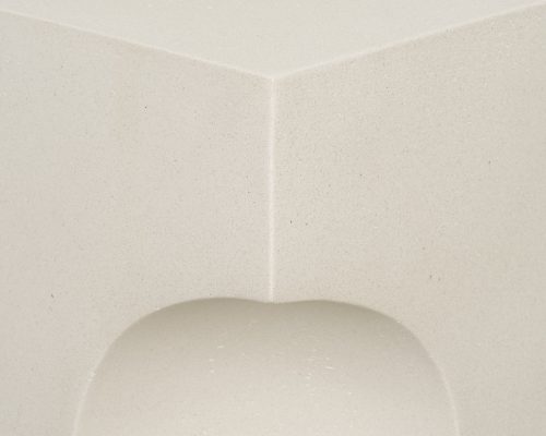 Mercana Bunda Square Sculptural Stone Finish Accent Table - Image 9