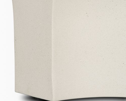 Mercana Bunda Square Sculptural Stone Finish Accent Table - Image 10
