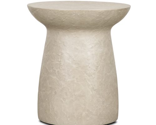 Alternative view of Mercana Mesa Round Stone Finish Pillar Accent Table