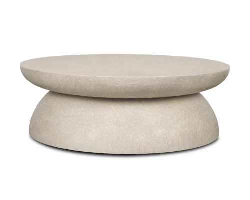 Alternative view of Mercana Mesa 48" Round Stone Finish Coffee Table