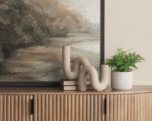 Mercana Kailyn Resin Textured Concrete Gray Decorative Object - Image 3