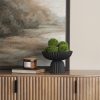 Mercana Ciaran Smooth Fluted Matte Black Metal Decorative Bowl