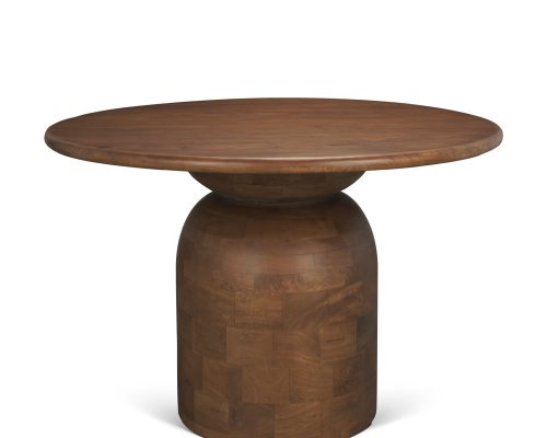 Alternative view of Mercana Atlas Wood Stacked Pedestal Base Round Dining Table