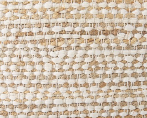 Mercana Ekani 16.0L x 16.0W x 16.0H Cream/Beige Cotton Pouf - Image 3