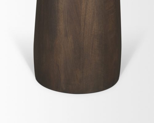 Mercana Allyson 32" Round Dark Brown wood w/ Cappuccino Marble Top Bistro Table - Image 11