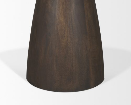 Mercana Allyson 54" Round Dark Brown w/ Cappuccino Marble Pedestal Dining Table - Image 11