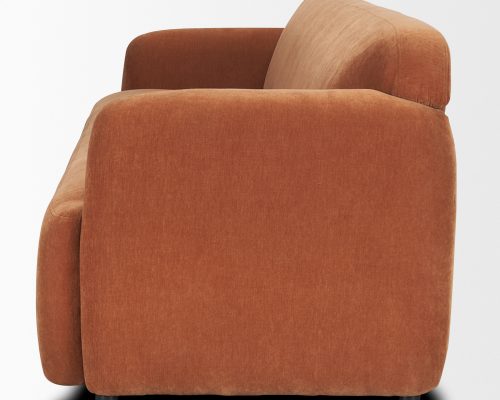 Mercana Saga Stonewashed Rust Chenille Fabric 3 Seater Sofa - Image 6