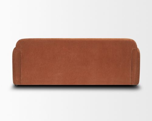 Mercana Saga Stonewashed Rust Chenille Fabric 3 Seater Sofa - Image 7