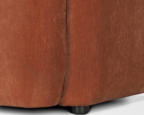 Mercana Saga Stonewashed Rust Chenille Fabric Upholstered Chair - Image 12