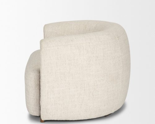 Mercana Kornelia Soft Oatmeal Fabric Barrel Accent Chair - Image 6