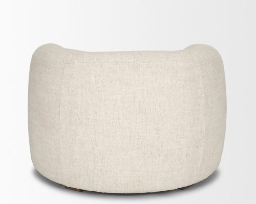 Mercana Kornelia Soft Oatmeal Fabric Barrel Accent Chair - Image 7