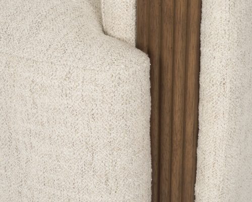 Mercana Kornelia Soft Oatmeal Fabric Barrel Accent Chair - Image 11
