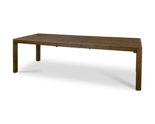 Mercana Kendrix 84" Dark Brown Oak Wood Extendable Rectangular Dining Table