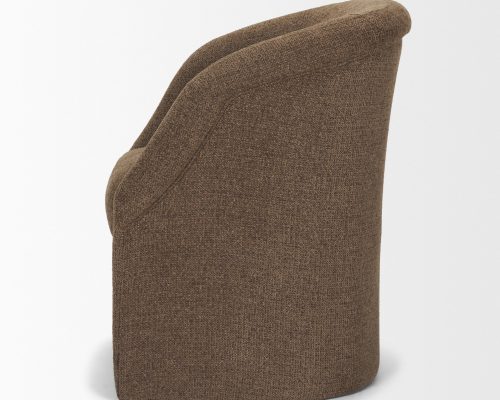 Mercana Curtis Fabric Barrelback Half-Moon Base Dining Armchair - Image 6