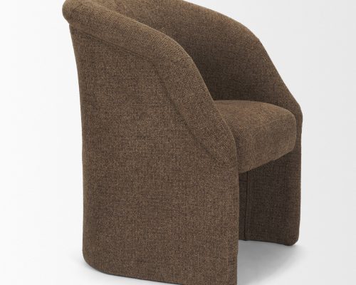 Mercana Curtis Fabric Barrelback Half-Moon Base Dining Armchair - Image 8