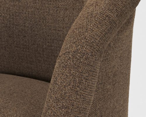 Mercana Curtis Fabric Barrelback Half-Moon Base Dining Armchair - Image 10
