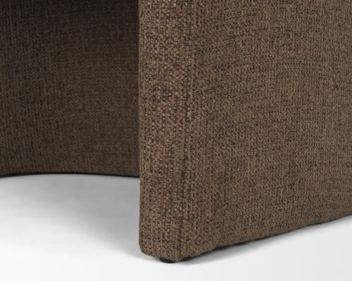 Mercana Curtis Fabric Barrelback Half-Moon Base Dining Armchair - Image 12