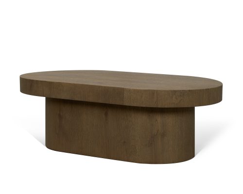 Alternative view of Mercana Lyonne Oblong Medium Brown Oak Wood Coffee Table