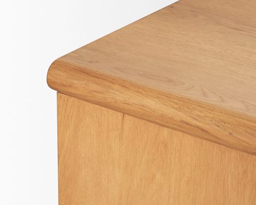 Mercana Rowan Light Brown Oak Wood Closed 4 Door Sideboard - Image 12