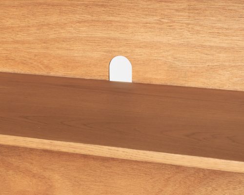 Mercana Rowan Light Brown Oak Wood Closed 4 Door Sideboard - Image 14