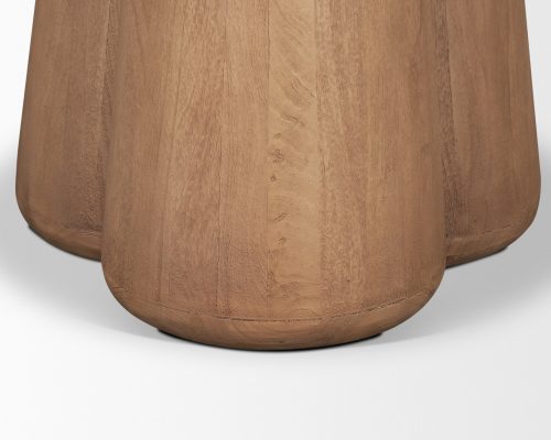 Mercana Marilyn 48" Botticino Marble W/ Light Brown Wood Base Dining Table - Image 11