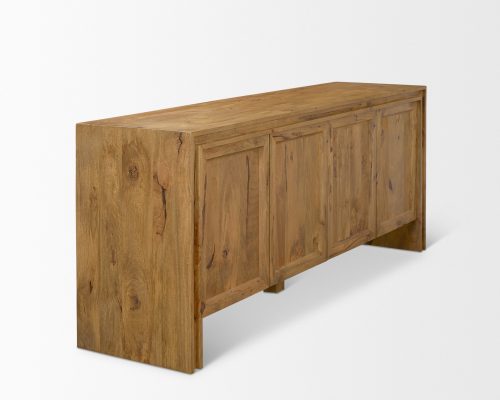 Mercana Notts Brown Wood 4-Door Closed Sideboard - Image 6