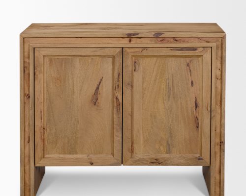 Mercana Notts Brown Wood 2-Door Accent Cabinet - Image 4