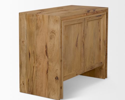 Mercana Notts Brown Wood 2-Door Accent Cabinet - Image 7