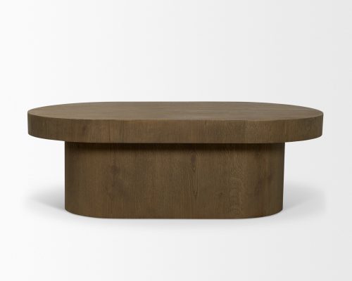 Mercana Lyonne Oblong Medium Brown Oak Wood Coffee Table - Image 4