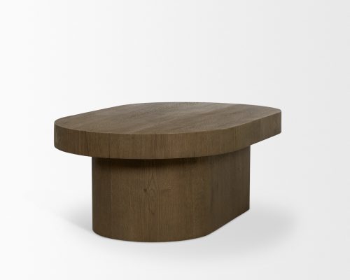 Mercana Lyonne Oblong Medium Brown Oak Wood Coffee Table - Image 6