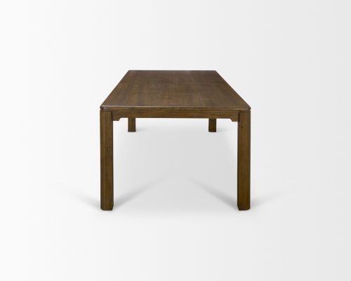 Mercana Kendrix 84" Dark Brown Oak Wood Extendable Rectangular Dining Table - Image 6