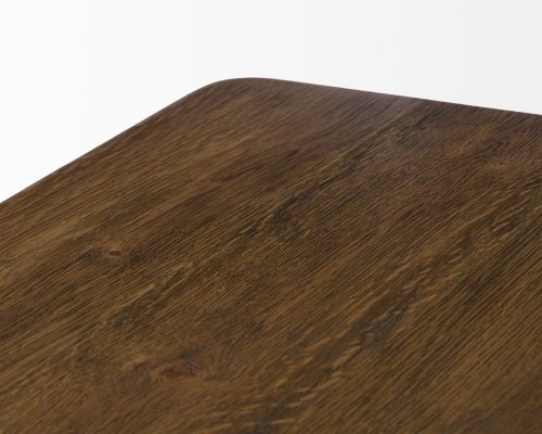 Mercana Kendrix 84" Dark Brown Oak Wood Extendable Rectangular Dining Table - Image 8