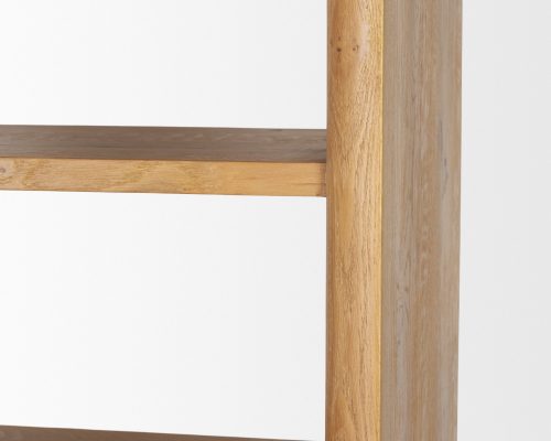 Mercana Belford 2-Door Open Light Brown Oak Wood Shelving Unit - Image 11