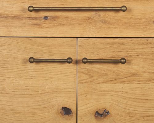 Mercana Belford 2-Door Open Light Brown Oak Wood Shelving Unit - Image 12