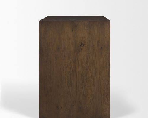 Mercana Belford 3-Drawer Dark Brown Oak Wood Closed Nightstand - Image 6
