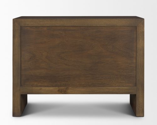 Mercana Belford 3-Drawer Dark Brown Oak Wood Closed Nightstand - Image 7