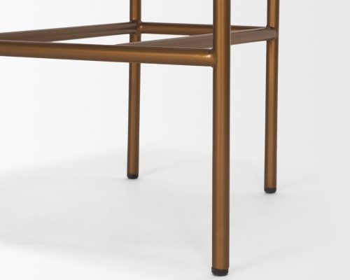 Mercana Parker Leather Seat Gold Metal Counter Stool - Image 9