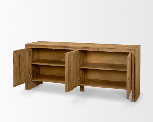 Mercana Notts Brown Wood 4-Door Closed Sideboard - Image 7