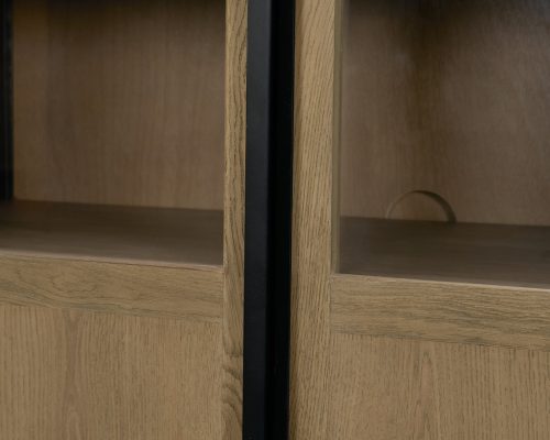 Mercana Sloan 80" Light Brown Wood W/Black Metal Frame Sideboard - Image 11