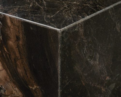 Mercana Quadra 20" Solid Cappuccino Marble Square Coffee Table - Image 7
