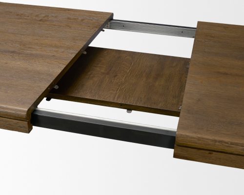Mercana Kendrix 84" Dark Brown Oak Wood Extendable Rectangular Dining Table - Image 10
